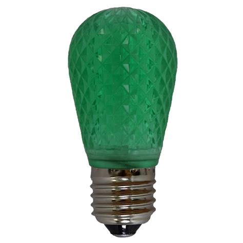 Green Led S14 Crystal Cut Faceted Light Bulb