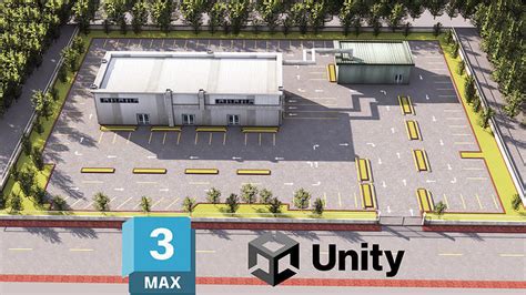 3d Model Logistics Warehouse Storage Building Units And Car Park Vr
