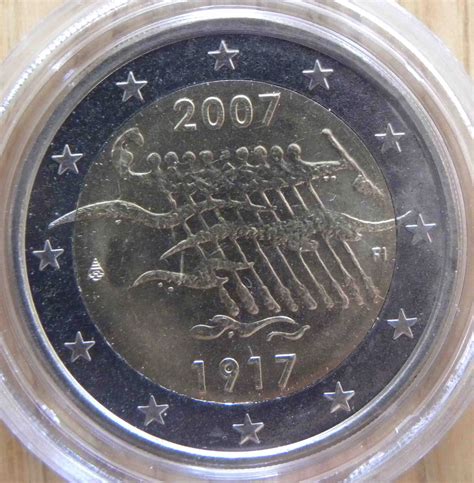 Finland 2 Euro Coin 90 Years Independence 2007 Euro Coinstv The