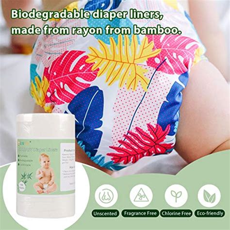Alvababy Biodegradable Bamboo Diaper Liners Disposable Flushable