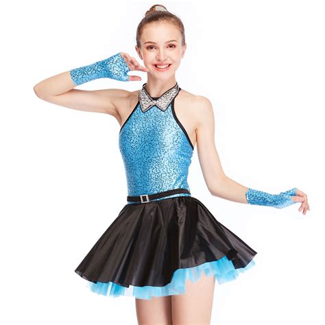 Midee Sparkle Rhinestone Jazz Dance Dresses Ballroom Dance Costume For