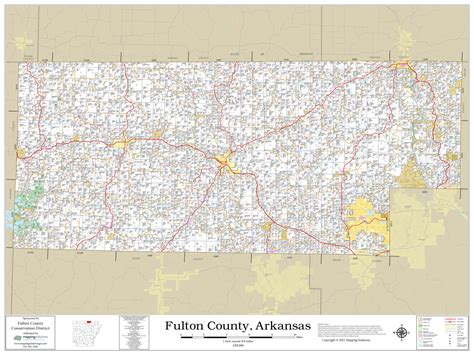 Fulton County Arkansas 2024 Wall Map Mapping Solutions