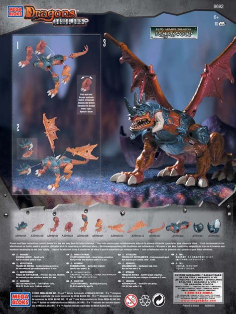 Mega Bloks Dragons Metal Ages 9692 Fearswoop Lead Armor Dragon Pdf