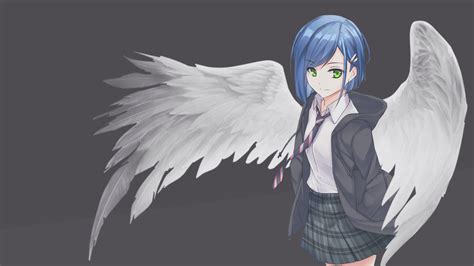 About characters with wings, would wings be able to successfully shield a person behind them from another's vision? Wallpaper : anime girls, wings 1920x1080 - XXHellBig125XX ...