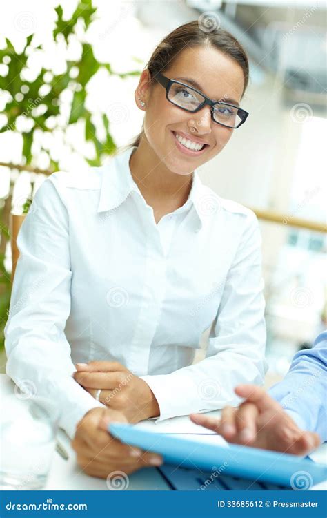 Confident Employee Stock Photo Image Of Holding Businessperson 33685612