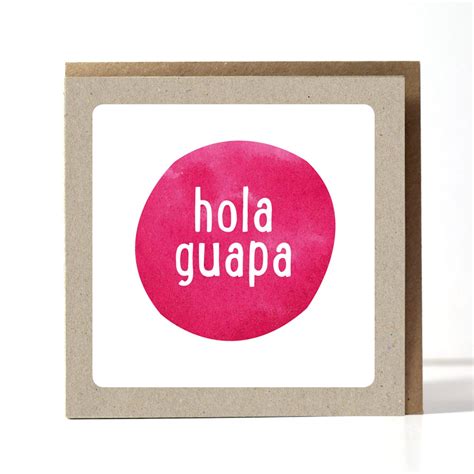 Hola Guapa Greeting Card Etsy