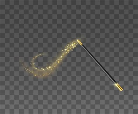Premium Vector Magic Wand With Magical Sparkle Glitter Trail Wizard