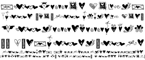 Hearts And Swirls Too Fonts
