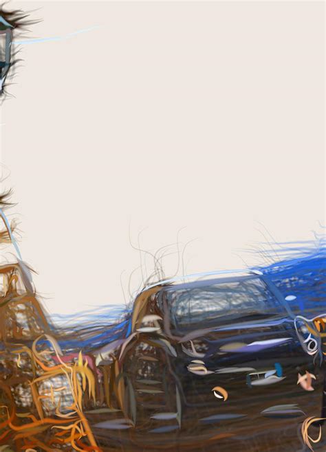 Fiat 500l Drawing Digital Art By Carstoon Concept Fine Art America