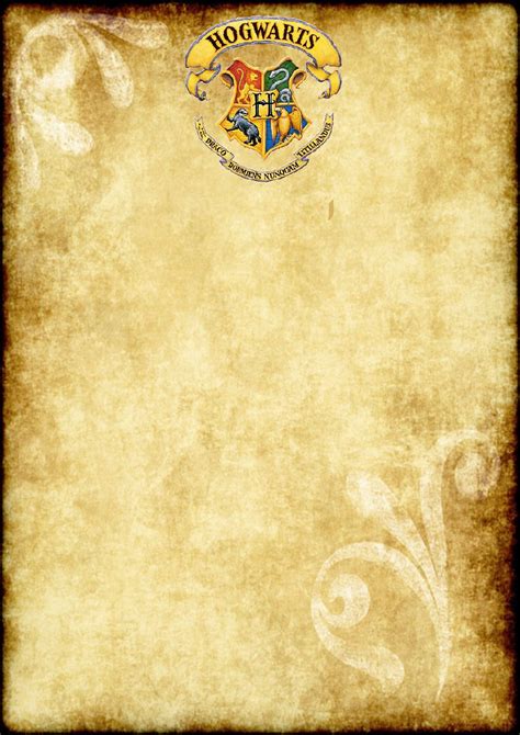 Free Printable Harry Potter Party Blank Parchment A4 Size Harry