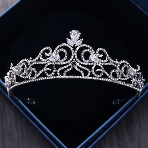Buy Bright Simple Zircon Wedding Crown Hair