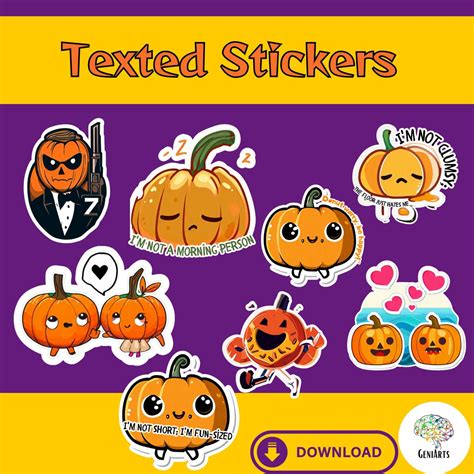 Halloween Stickers Svg15 Pumpkin Halloween Pnghalloween Svg Etsy
