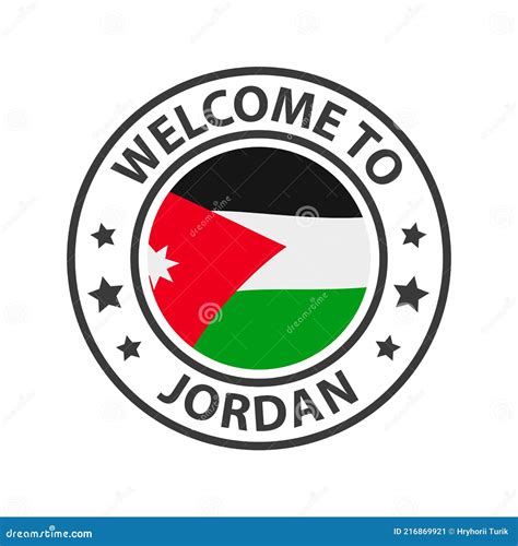 Welcome To Jordan Collection Of Welcome Icons Stock Vector