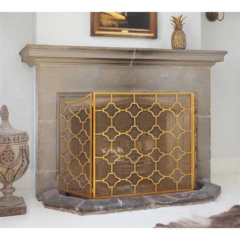 Bronze Mesh Fireplace Guard Gold Fireplace Screen French Bedroom