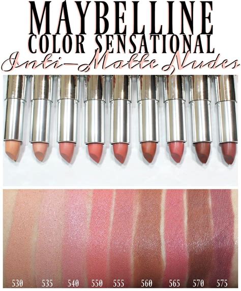 Maybelline Color Sensational Inti Matte Nudes Lipstick Swatches Review