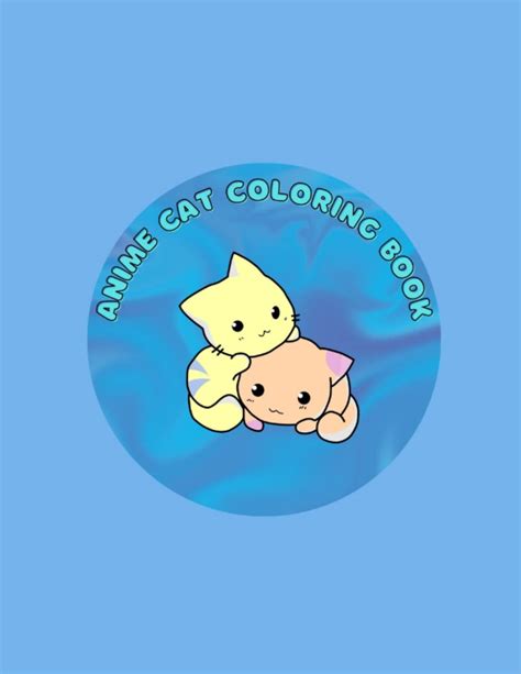 Anime Cat Coloring Book Funnycute Cat Coloring Book For All Ages 35