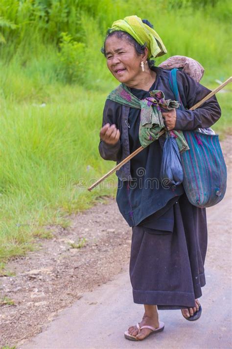Portrait Of Pao Tribe Woman In Myanmar Editorial Stock Image Image Of