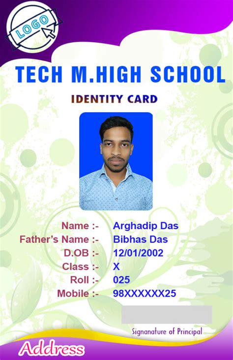 Tech School Id Card Picturedensity