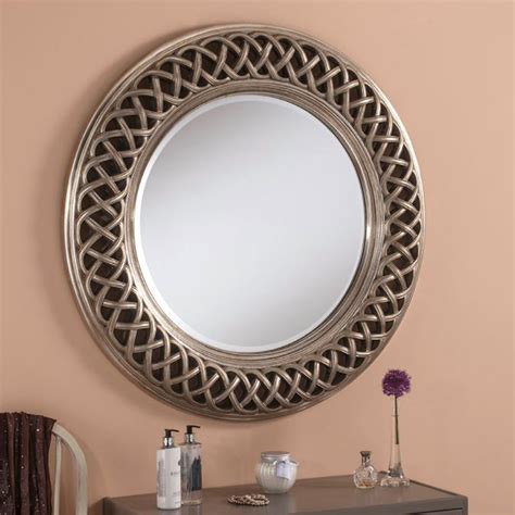Interlocking Lace Silver Decorative Wall Mirror Homesdirect365