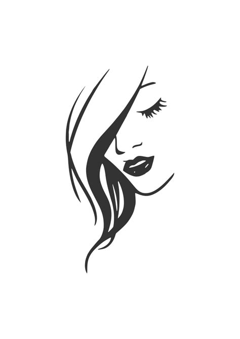 Girl Woman Face Free Svg File For Members Svg Heart