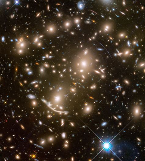 A Long Exposure Hubble Image Of A Galaxy Cluster Also Turned Up 22