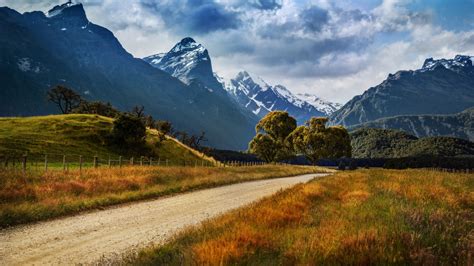 Sunset Mountain Landscape ~ Landscape Of New Zealand Country Road
