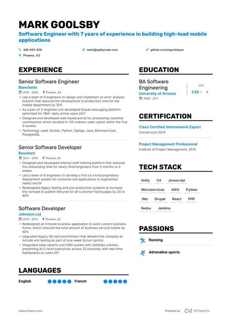 Tech Resume Examples Template And Tips For 2021