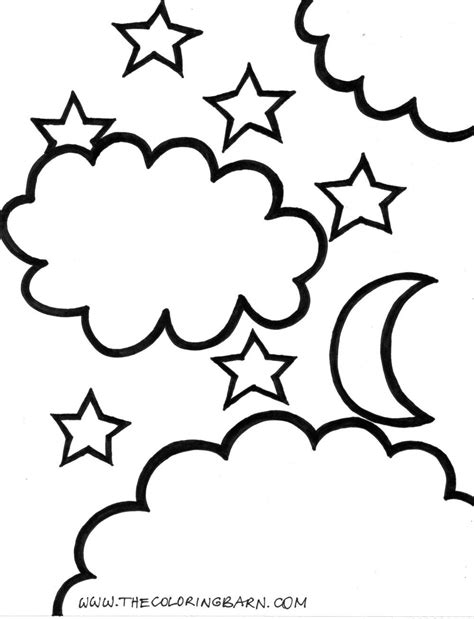 Night Sky Coloring Page