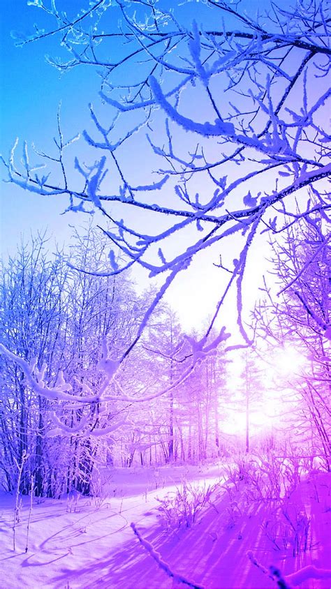 Colorful Snow Day Edge Lilac Hd Phone Wallpaper Peakpx