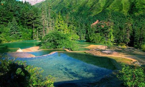 Huanglong Valley Sichuan China National Parks Earth Pictures