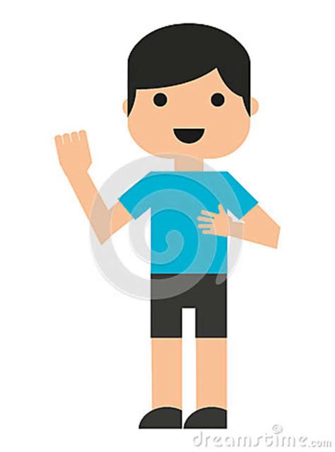 Happy Little Boy Isolated Icon Design Stock Illustration Illustration