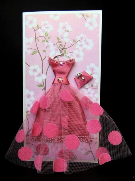 Look for large craft balls in 2 different colors or paint them yourself. Creative 3D Dress Greeting Cards - The Idea King