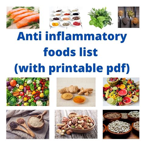 Printable List Of Anti Inflammatory Foods