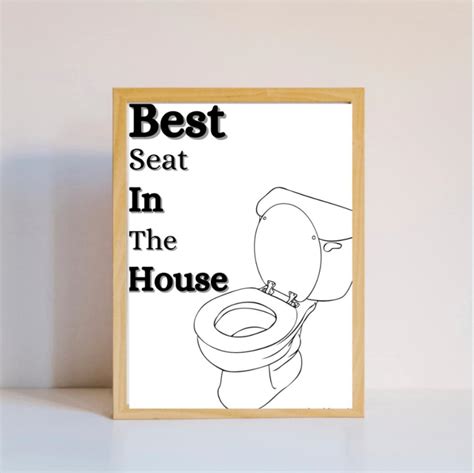 Funny Bathroom Print Canvas Print Wall Art Instant Etsy