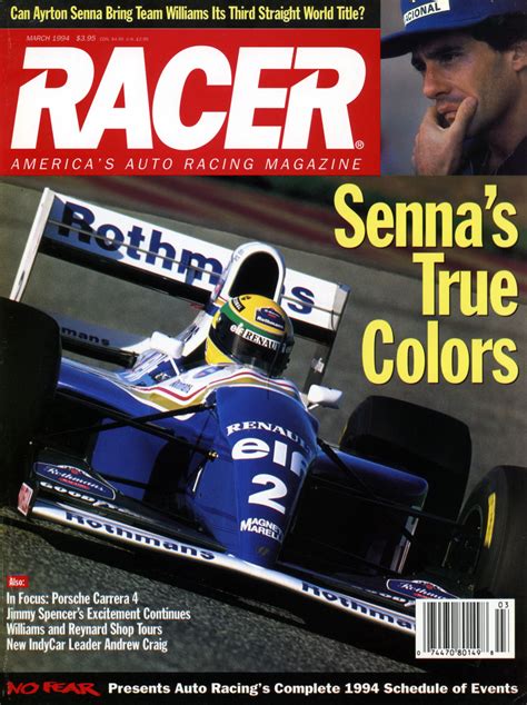 Ayrton Senna On The March 1994 Issue Of Racer