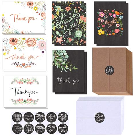 Buy Sets Bulk Blank Thank You Cards With Envelopes Stickers