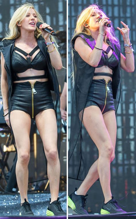Ellie Goulding Wears Ill Fitting Leather Hotpants For Her Performance