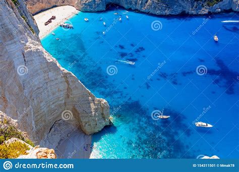 Shipwreck Navagio Beach On Zakynthos Island In Greece