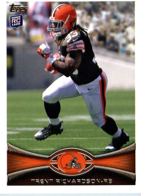 2012 Topps Football Rookie Card 380 Trent Richardson Collectibles And Fine Art