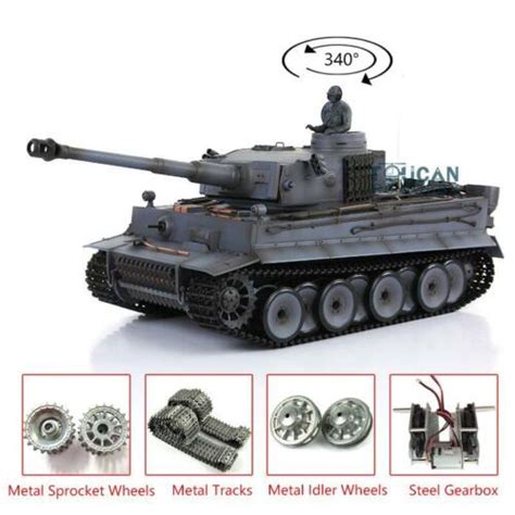 Henglong 1 16 Scale 7 0 Upgraded Metal German Tiger I RTR RC Tank 3818