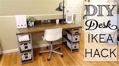 2x4 standing desk plan, from peterplandiy, $9.98. DIY Desk Build | IKEA HACK - YouTube