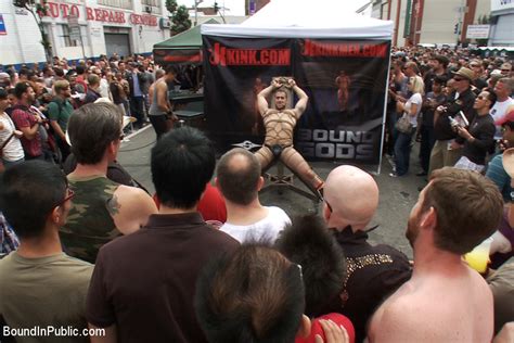 Muscle Slave Is Stripped Naked Used And Humiliated While Hordes Of
