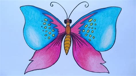 lukisan kupu kupu simple