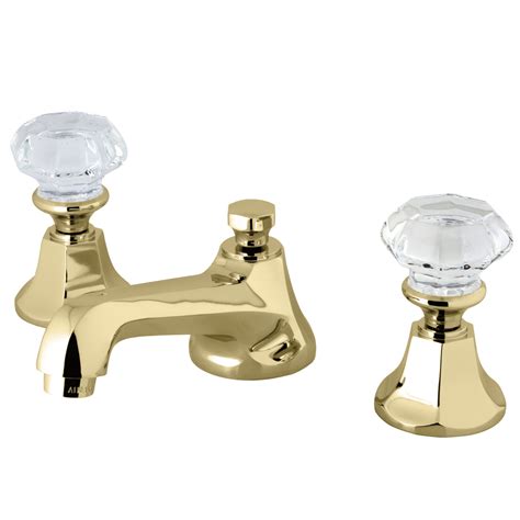 Modern 2 Handle 3 Hole Deck Mounted Widespread Bathroom Faucet Brass