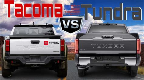 2024 Toyota Tacoma Vs 2024 Toyota Tundra Tacoma Vs Trunda Side By