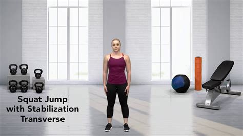How To Do A Squat Jump With Stabilization Transverse Youtube