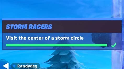 Visit The Center Of A Storm Circle 1 Fortnite Storm Racers