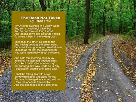 The Road Not Taken Summary Molihunter