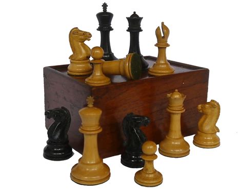 Antique Staunton Whitty Style Chess Set Antique Chess Sets