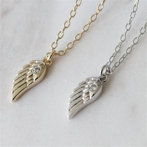 Sterling Silver Angel Wing Necklace By Attic